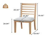 2-Piece Farmhouse Dining Chairs Set, Upholstered Dining Chairs with High Ladder Back, Classic N752P436724N