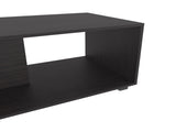 Gu Oidak Coffee Table with Open Storage and Caster Wheels, Wengue B128P263706