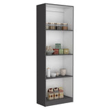 Home Bookcase with 4-Shelf Modern Display Unit for Books and Decor -Matt Gray / White -Office B070137834