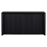 U_STYLE Acacia Wood Veneer Simple Entryway Table with Wavy Design,Suitable for Study,Entryway, N711P225790B