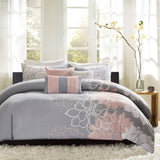 King/Cal King 6 Piece Printed Duvet Cover Set B03597325