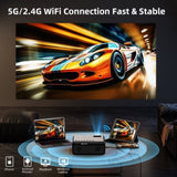 Projector with WiFi and Bluetooth, Upgraded 5G Portable Projectors 4K Supported Native 1080P, 35589178