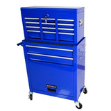 ZUN High Capacity Rolling Tool Chest with Wheels and Drawers, 8-Drawer Tool Storage Cabinet--BLUE 57463151