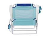 Reclining 4-Position Oversize Beach Chair with Adjustable Pillow and Storage 02649917
