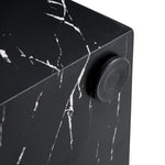 ZUN 15.7*15.7*15.7 Inch Black Marble Texture MDF Coffee Table - Luxurious Design, Perfect Living Room W1151P227822