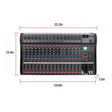 Digital 16-Channel Mixer Sound Board Console Wireless Live Studio Audio Mixer Power Mixing USB 04273385