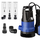 ZUN 3/4HP 2642 GPH 550W Submersible Dirty Clean Pump Swimming Pool Pond Flood Drain Heavy Duty 54985423