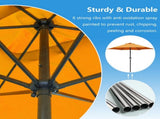 7.5ft Patio Umbrella with Crank Handle Outdoor Market Umbrella with 6 Sturdy Umbrella Ribs 79793071