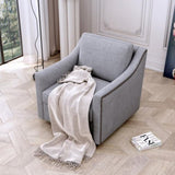 360 Degree Swivel Armchair Cotton linen skin-friendly fabric Ergonomic design Brass nail decorative W2113127543