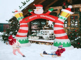 8.9 FT Lighted Christmas Inflatable Archway, Inflatable Santa Claus Christmas Arch, Blow Up Yard 84926492