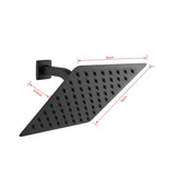 8 Inch High Pressure Rain Shower Head, 304 Stainless Steel Square Shower Head with Self-Cleaning 83314294