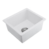 Quartz 18" L X 16" W Undermount Bar Sink With Grid And Strainer W1225P210522