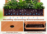 72" Raised Garden Bed with Lattice Trellis, 4.8 Cu.Ft Fir Wood Planter Box with Drainage Holes for 95390124
