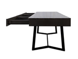 Modern Black 70.87" Computer Desk, Study & Work Desk, Y-Shaped Metal Legs W331P286651