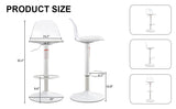 ZUN Modern minimalist bar chairs and bar stools. Can rotate 360 &deg; and adjust lifting. PET backrest and W1151135513