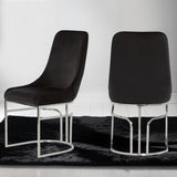 Emrald Modern Style 2PC Dinning Chairs made with wood and Steel Legs Black B009P298425