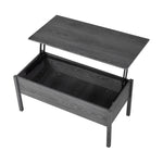 ZUN MDF Lift-Top Coffee Table with Storage For Living Room,Dark Grey Oak W848134663