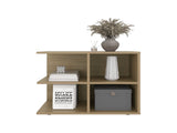 Console Sideboard Cart, Natural Oak, 4 Shelves B097P369432