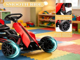Red Kids Pedal Go Kart Adjustable Seat, Swing Axle Design, Foot-Powered Ride-On for Outdoor Play 56348243