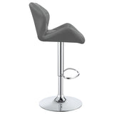 Chrome and Grey Adjustable Bar Stool B062P153521