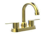 2 Handles Brushed Gold Faucet, Centerset RV Bathroom Faucets for 3 Hole Unable ship on weekends, 14749079