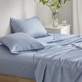 Floral Comforter Set with Bed Sheets Blue King B035P266686