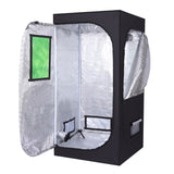 ZUN LY-80*80*160cm Home Use Dismountable Hydroponic Plant Growing Tent with Window Green & Black 45318699