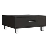 ZUN Beijing Coffee Table, One Drawer, Four Legs -Black B20091896