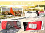 2-in-1 Red Dog Bicycle Trailer Road-Visibility Reflectors, Weather-Strong Cover, as Pet Outdoor 21767386
