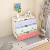 Kids 3 Drawer Dresser, Baby Nightstand for Bedroom, Storage Cabinet for Toddler Child for Living W808P264664