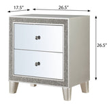 Champagne 2-Drawer Nightstand B062P181340