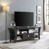 TV Stand Cabinet with curved legs one drawers on metal glides metal square handle modern design B107P302100
