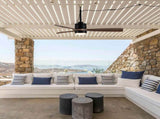 42" ABS Blades Outdoor Ceiling Fan with LED Light Remote Control,Quiet DC Motor 6 Speed W3775P459398