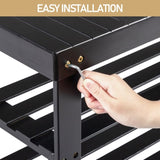 3-Tier Seamless Top Bamboo Shoe Rack 24686137