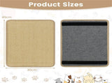 16 x 12 Inch Natural 6-Piece Cat Scratching Mats, Sisal Material Anti-Slip Latex Backing Furniture 15958003