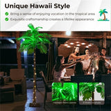 ZUN 6 feet Hawaiian style artificial palm tree with LED lighting 90796181