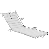 NEW 2PCS Set Outdoor Lounge Chair Cushion Replacement Patio Funiture Seat Cushion Chaise Lounge W419P269600