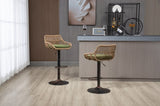 ZUN COOLMORE Modern Swivel Bar Stools Set of 2 Adjustable Counter Height Chairs with Footrest for W39594822