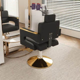 Professional Hydraulic Barber Chair - 360&deg Swivel with Adjustable Height, Stainless Steel Armrests & W2700P318167