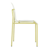 Summer - 4-Pack Modern Striped Color Block Chairs - Waterproof PP Seat & Sturdy Metal Legs, W3450P322877