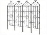 71 x 20 Inch Garden Trellis 4 Pack Rustproof Metal Decorative Trellis for Climbing Plants Outdoor 40069134