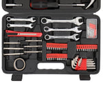 ZUN 148pcs Iron Household Tool Set Red 08695817