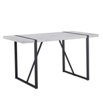 ZUN Modern Dining Table, 55 inch Kitchen Table for 4 People, Rectangular Dinner Table for Dining Room, WF312270AAG