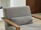 29.72"W Swivel Modern Upholstered Accent Chair with Solid Wood Armrests and 360 Degree Comfy Lounge W3188P417948