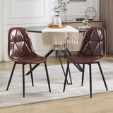 ZUN Dining Chairs Set of 4, Upholstered Faux Leather Dining Room Chairs, Modern Kitchen Chairs with W3112P254919