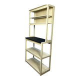 31.5" White and Black color 5-Tier Bakers Rack for Kitchen with Storage, Coffee Bar, Kitchen W1412P230432