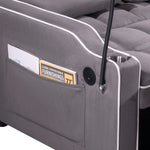 ZUN 1 multifunctional foldable sofa bed in 3 different lengths, modern sofa, upgraded suede fabric, W1910P268395