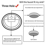 8-Inch 3 Holes 2 Handles Bathroom Sink Faucet, Brushed Nickel W122466237