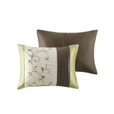 Embroidered 7 Piece Comforter Set Green King B03597124