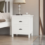 ZUN Versatile Solid Wood White Night Stand, Bedside Table, End Table, Desk with Drawers for Living Room, B03790057